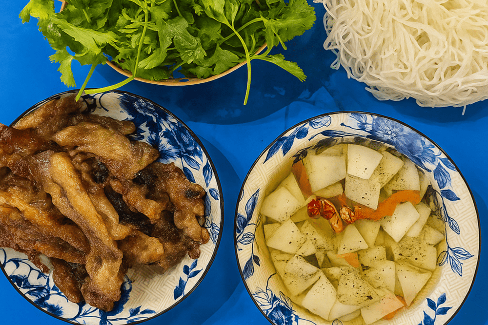 The flavor of the marinated meat and dipping sauce has been adapted to suit the local palate